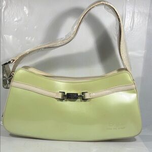 Beijo Cream and Light Green Shoulder Bag